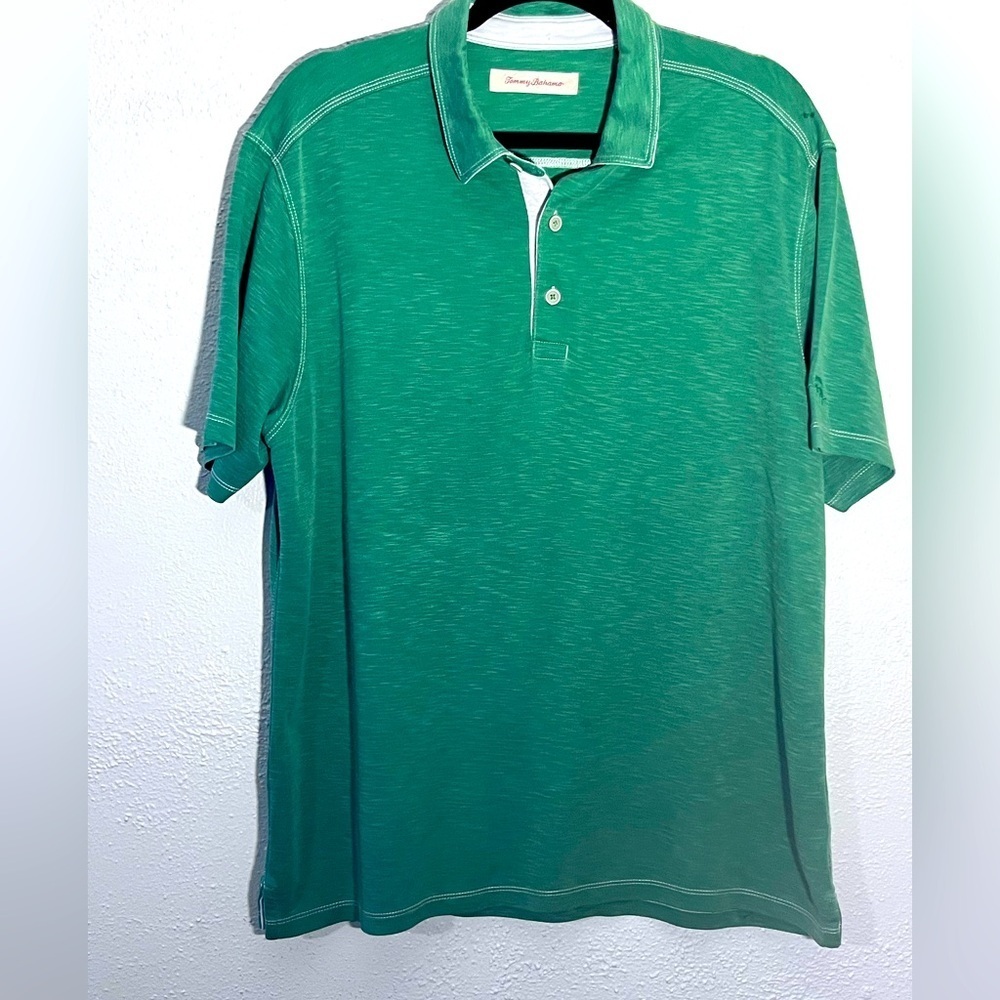 Tommy Bahama Casual Polo Shirt Size XL - 100% Green